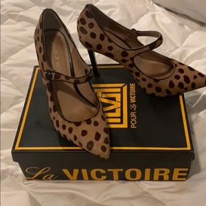 Camel Spotted Hair Mary Jane